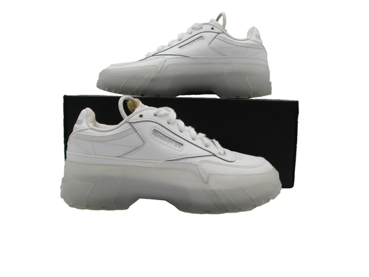 Reebok Club C Cardi B Shoes Women Size 5.5 White Platform Chunky Sole GX5098 1F10