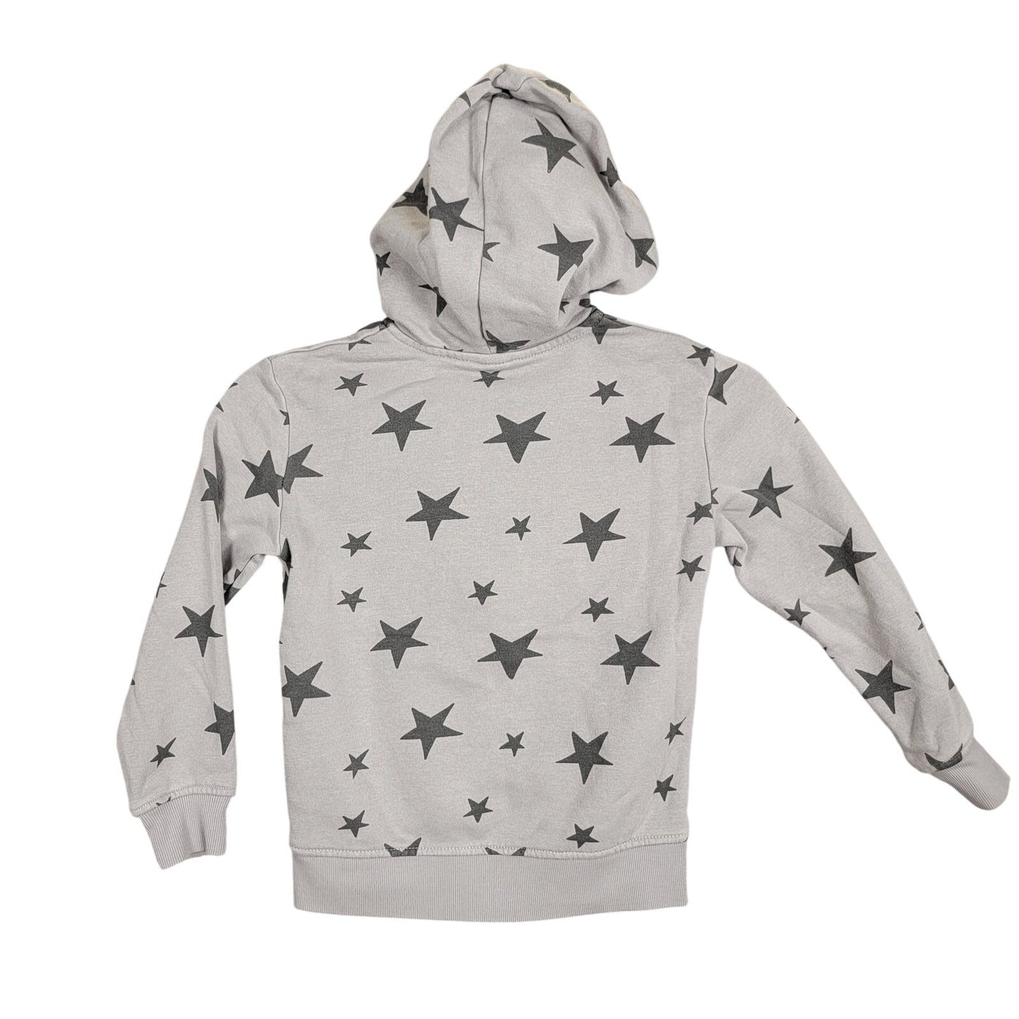H&M Girls White & Gray Full Zip Cotton Blend Hoodie  5T/6