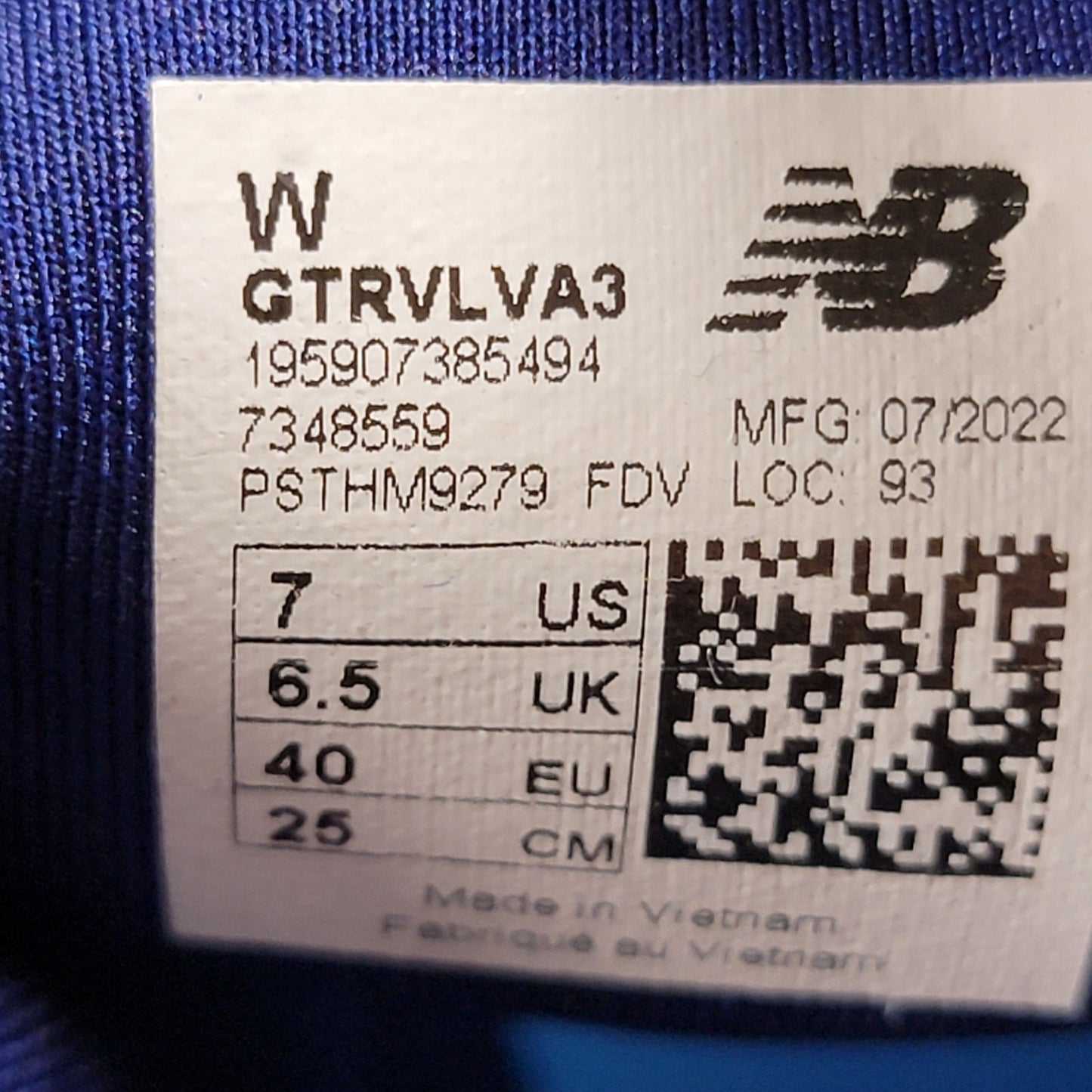 New Balance Fuel Core Reveal v3 BOA Purple Blue Kids Sz 76