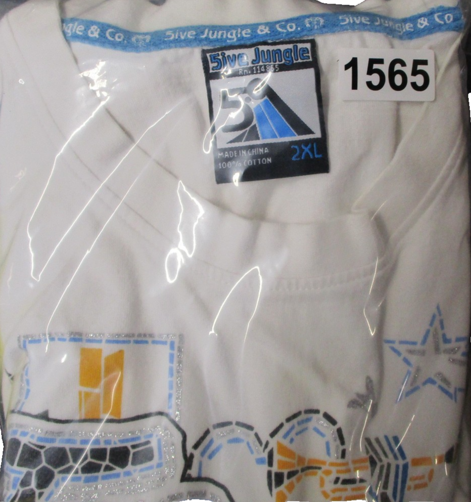 5ive Jungle & Co Walk of Life Kings County Tee Men 2XL White Y2K Streetwear 156511