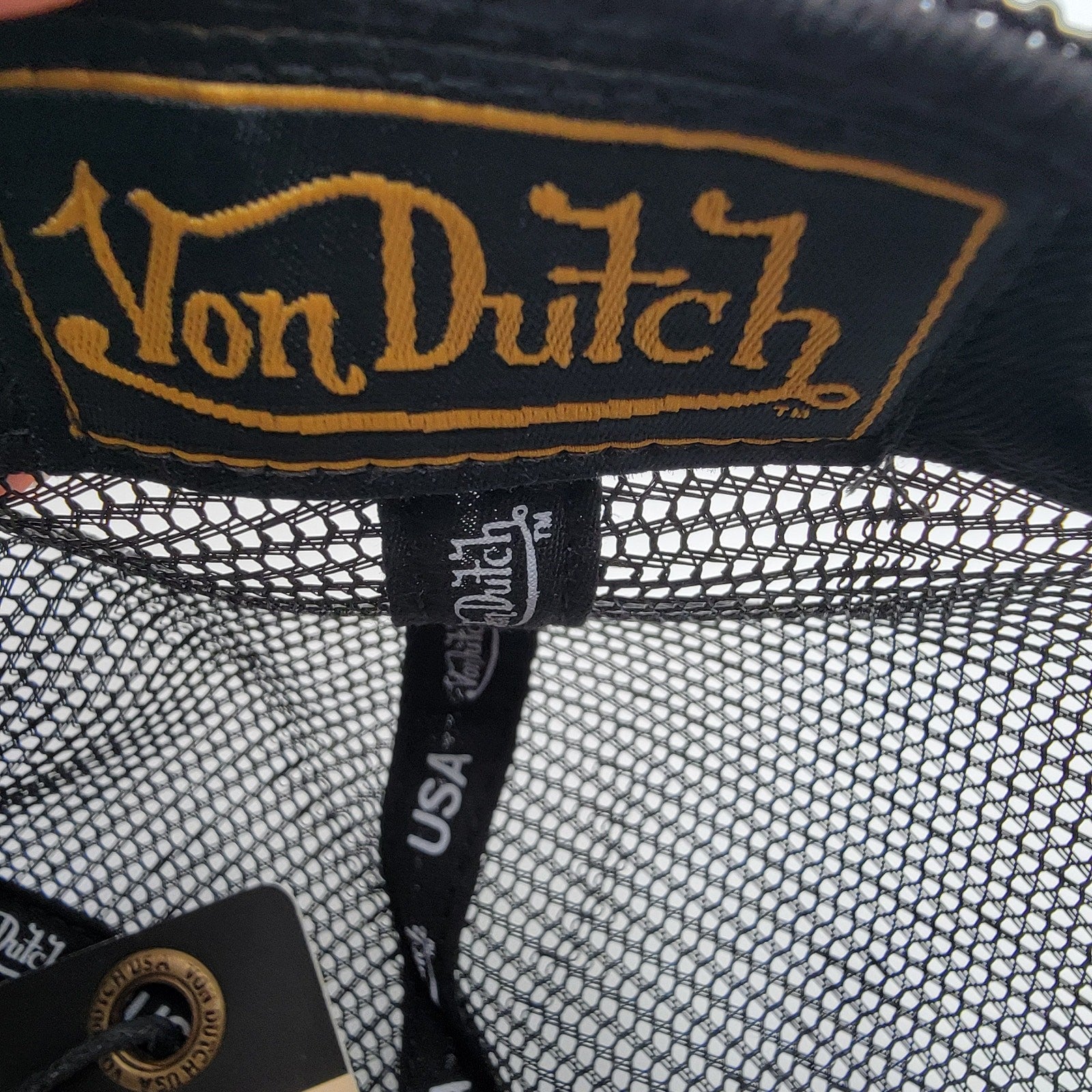 Von Dutch Black and White Classic Trucker 51 Snapback One Sz7