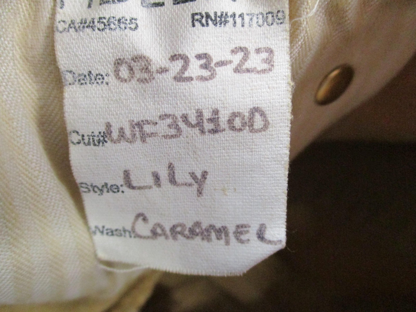 Fidelity Denim Lily Jeans Womens 26 Brown Caramel High Rise Bootcut New 14426