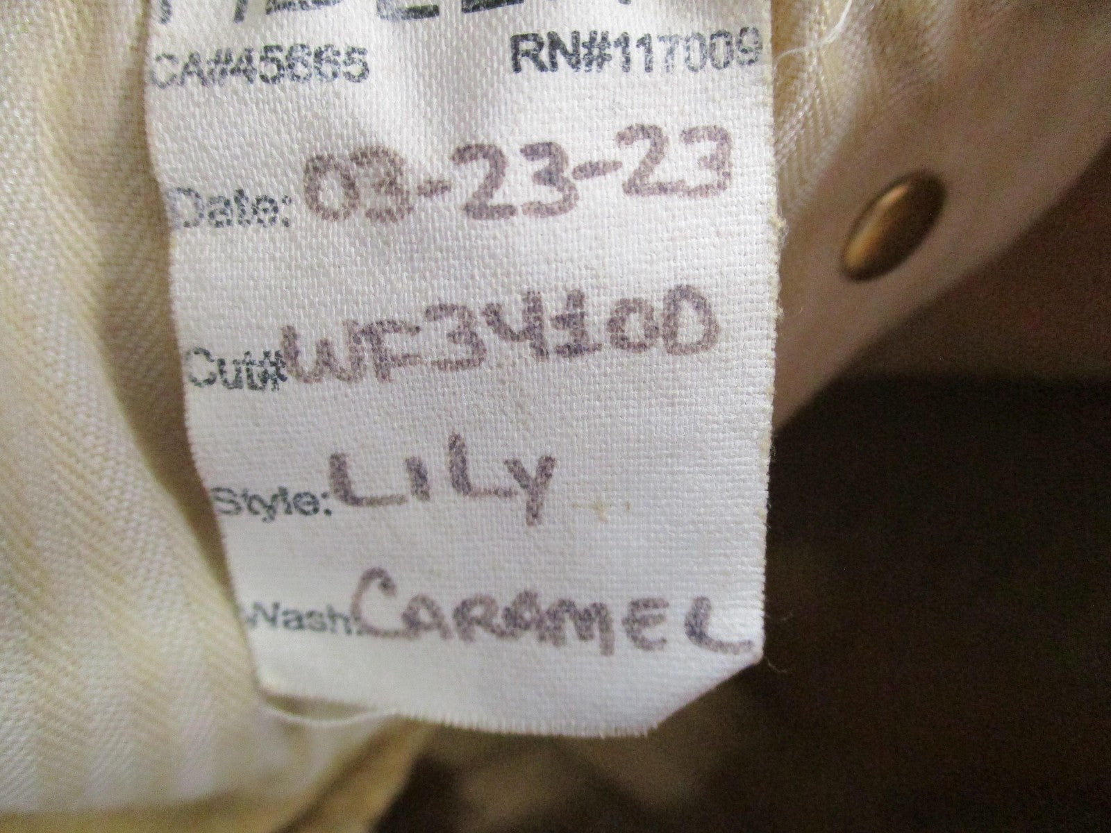 Fidelity Denim Lily Jeans Womens 26 Brown Caramel High Rise Bootcut New 14426