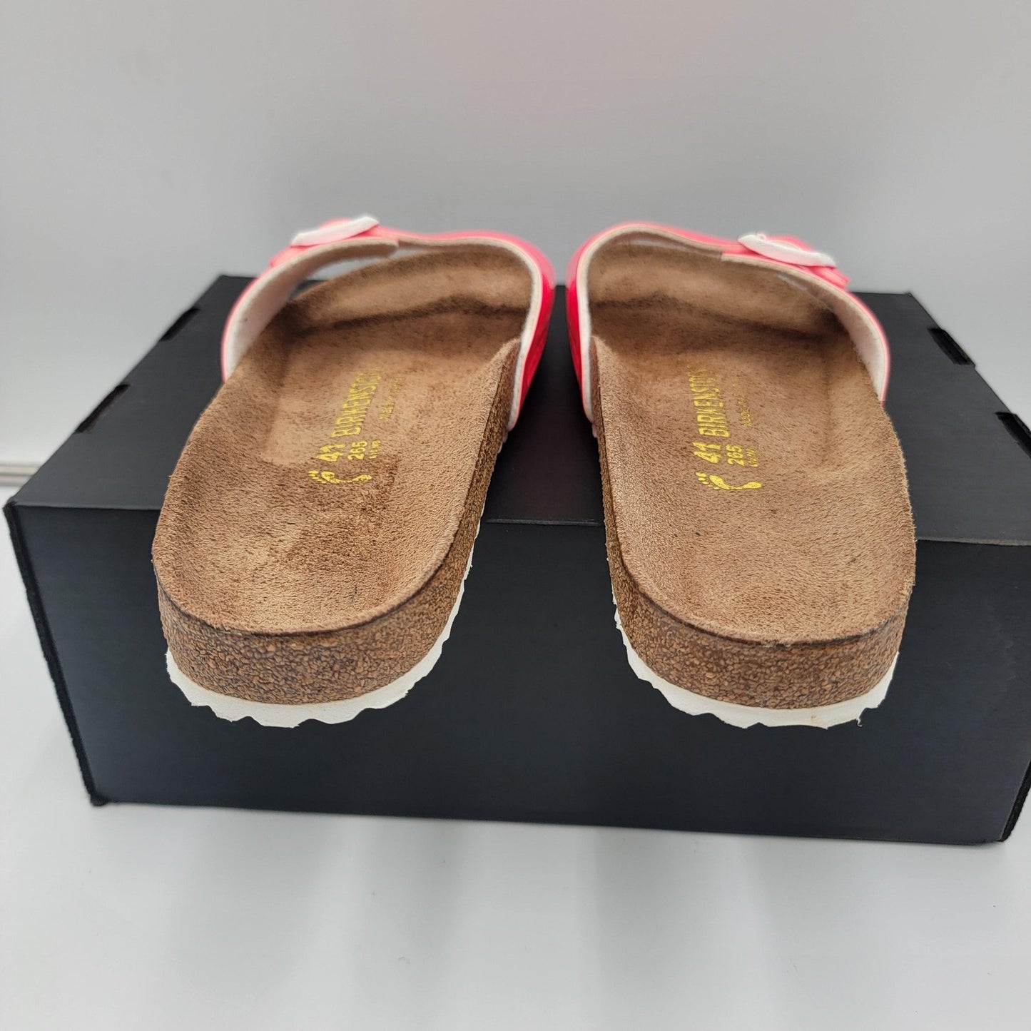 Birkenstock Madrid Shoes Womens Size 11 41 Pink Patent Slide Sandals