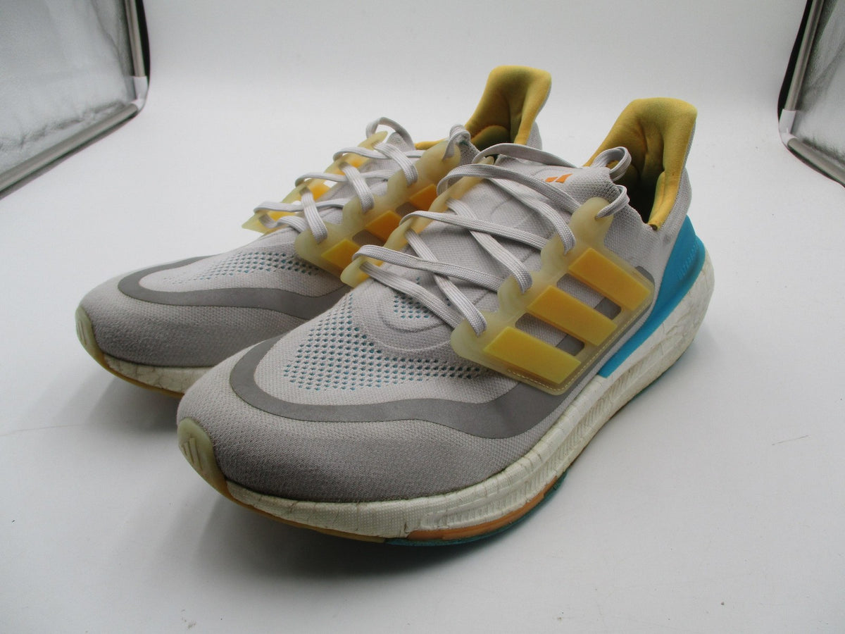 Adidas UltraBoost Light Shoes Mens Size 13 Gray Yellow Blue Running IE17580