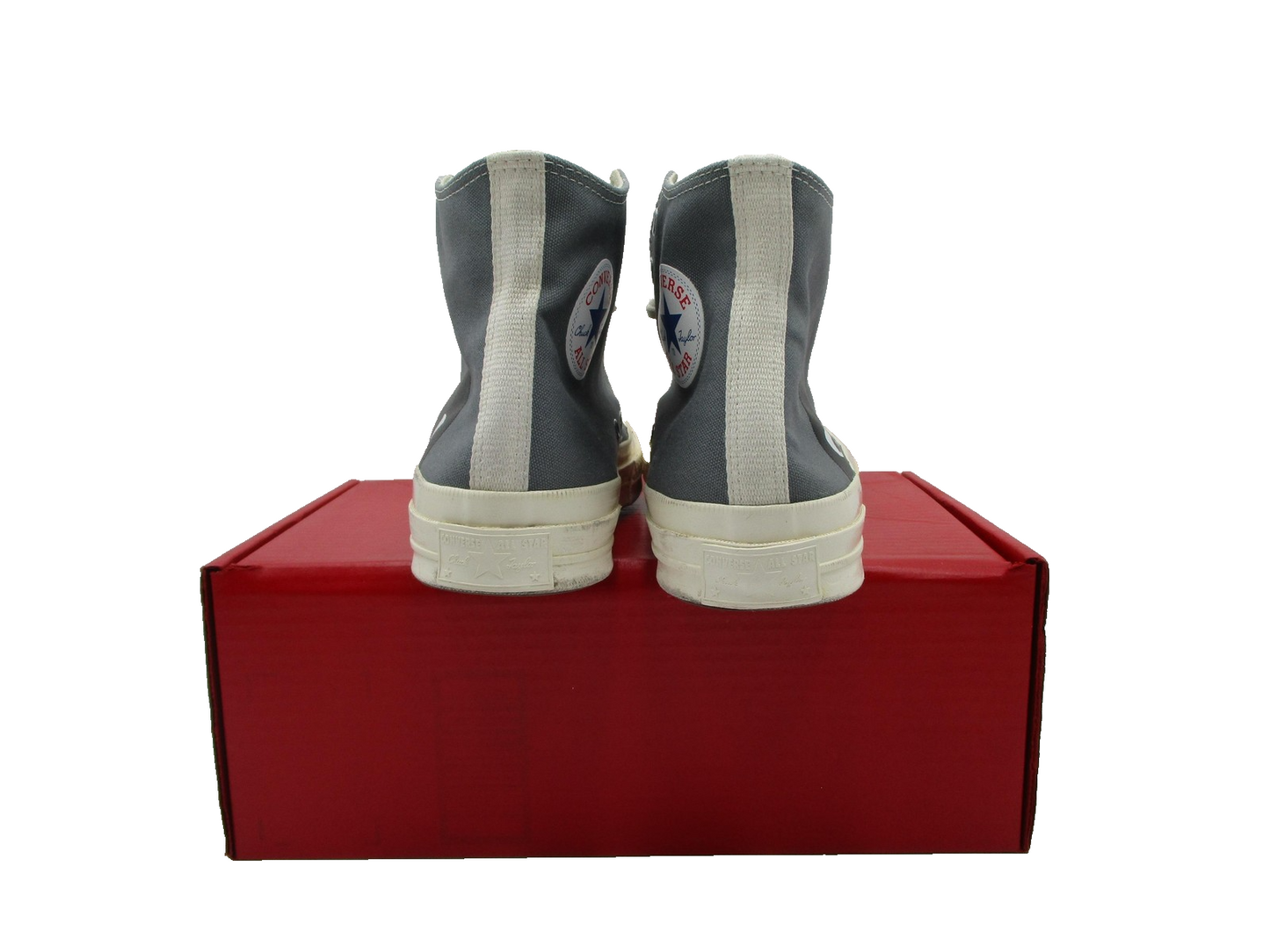 Converse x Comme des Garçons PLAY Chuck 70 Hi Shoes Mens Sz 10 Gray 171847C 1D25