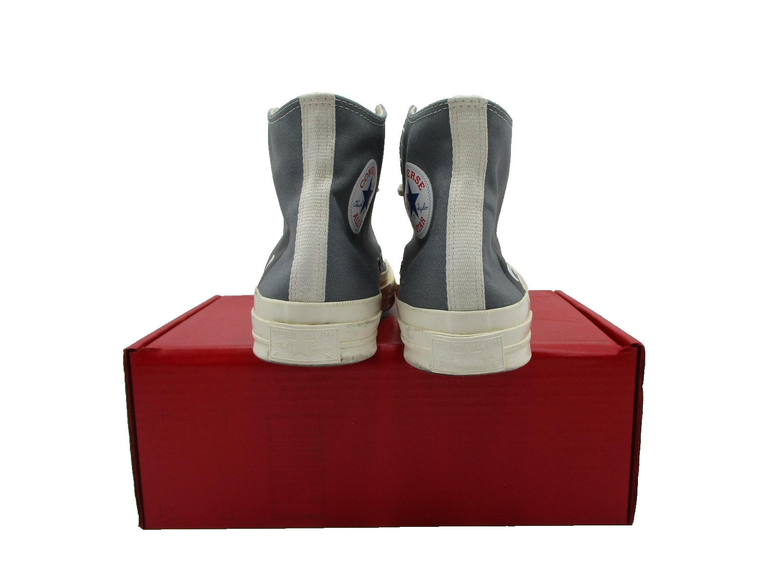 Converse x Comme des Garçons PLAY Chuck 70 Hi Shoes Mens Sz 10 Gray 171847C 1D25