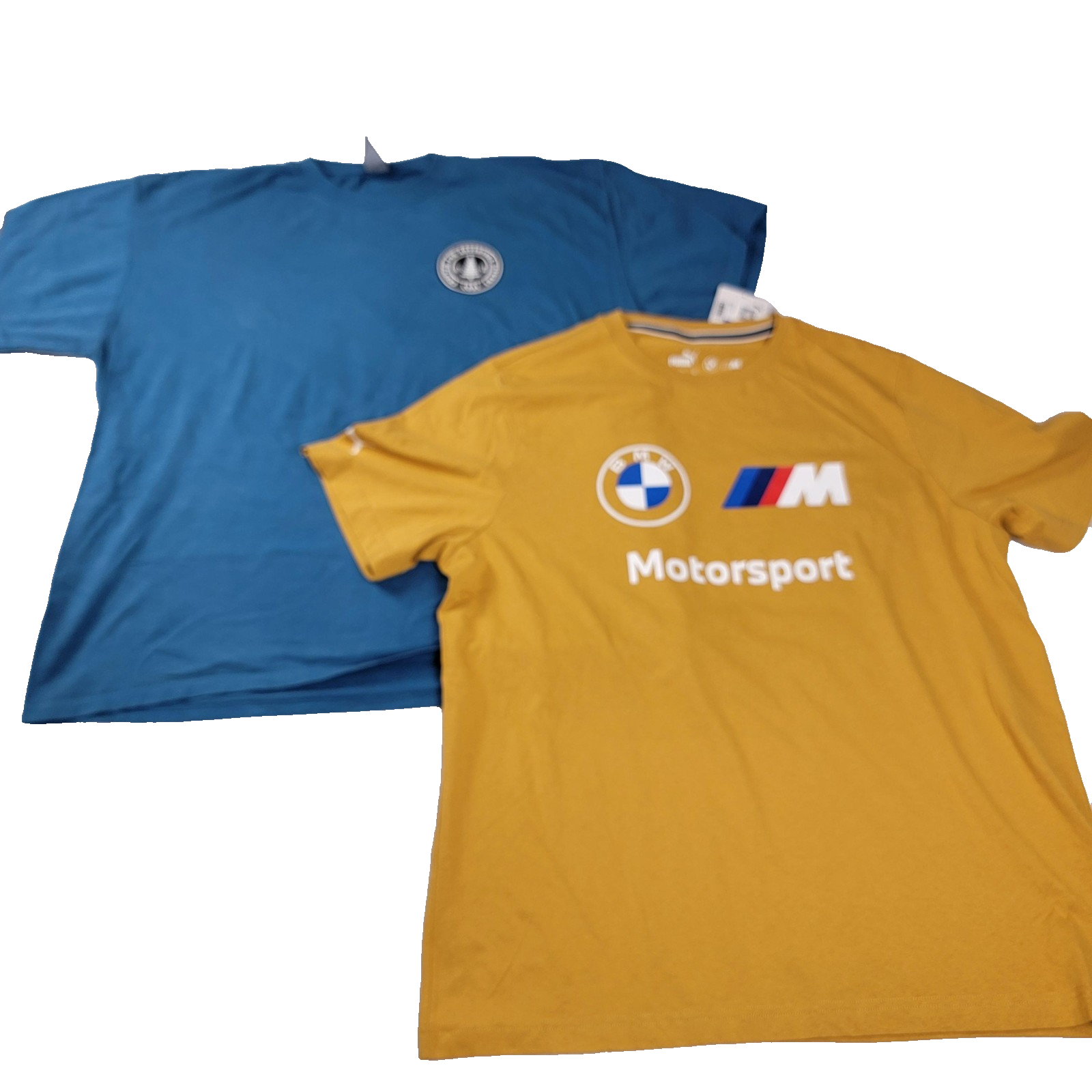 Puma x BMW Yellow + Coal Optima Blue Short sleeves 2 PK Tshirt Bundle