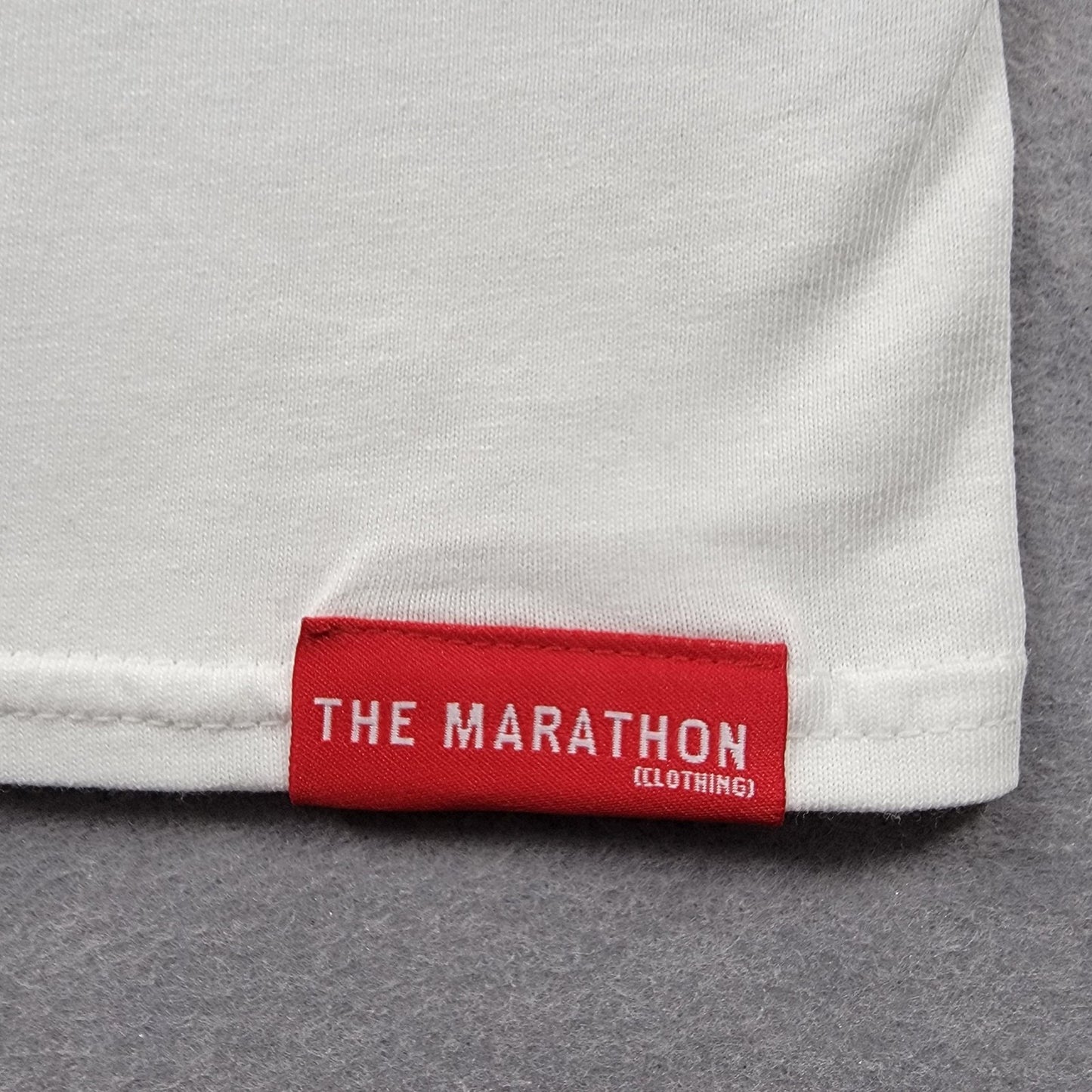 The Marathon Clothing Shirt Mens Small White Graphic TMC Crenshaw Run A Lap Tee6
