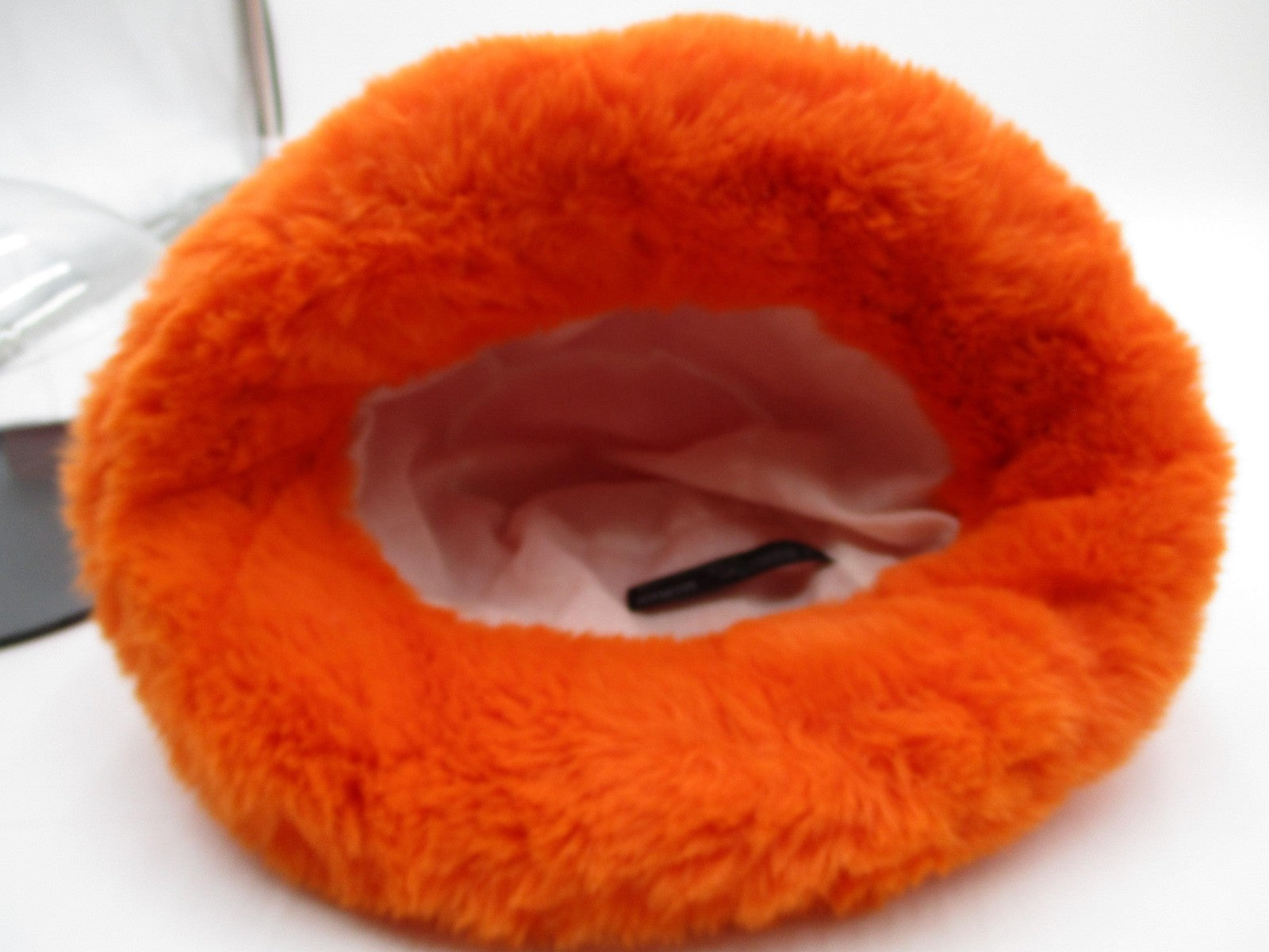 Faux Fur Hat Bucket Fuzzy Orange Soft Fleece Lined Warm Winter One Size Pimpin3