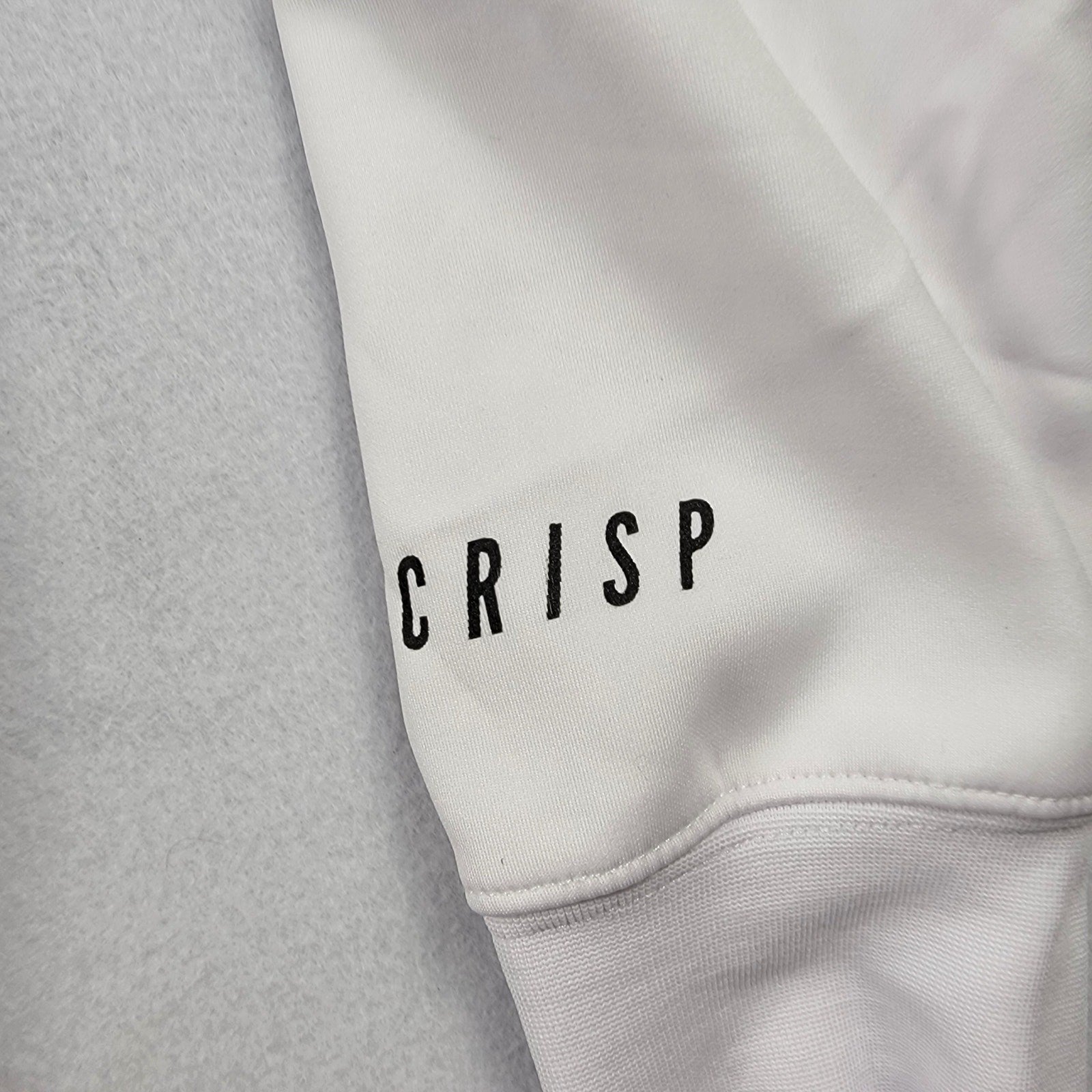 Crisp Men’s White Pullover Hoodie Sz M Minimalist Streetwear Clean Look New 7023