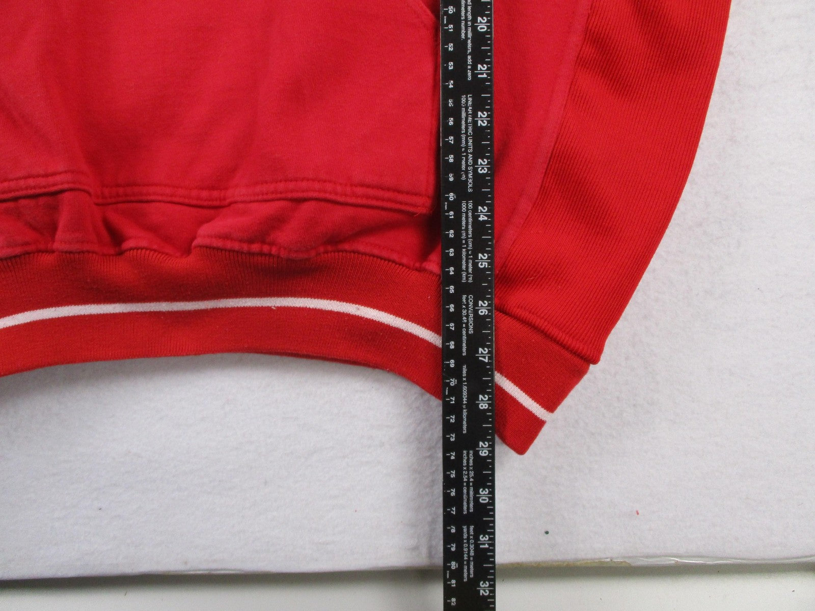 FUBU Hoodie Mens XL Red Pullover Fleece Sweatshirt Jeans Collection 05927