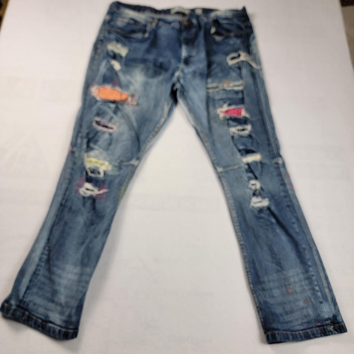 Another Hype Piece Jeans Men's 44x33 Distressed Ripped Paint Splatter