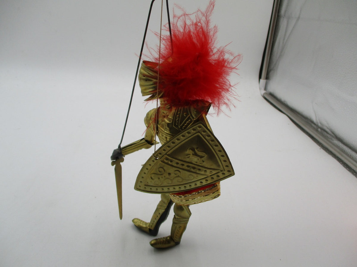 Vintage 1970s Pupo Siciliano Italian Knight Marionette 8 inch1