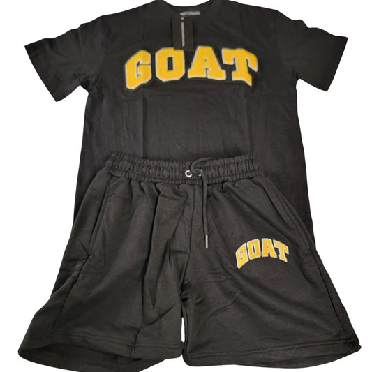 Sneak Gallery GOAT T-Shirt & Shorts Set Size Medium Black NWT0