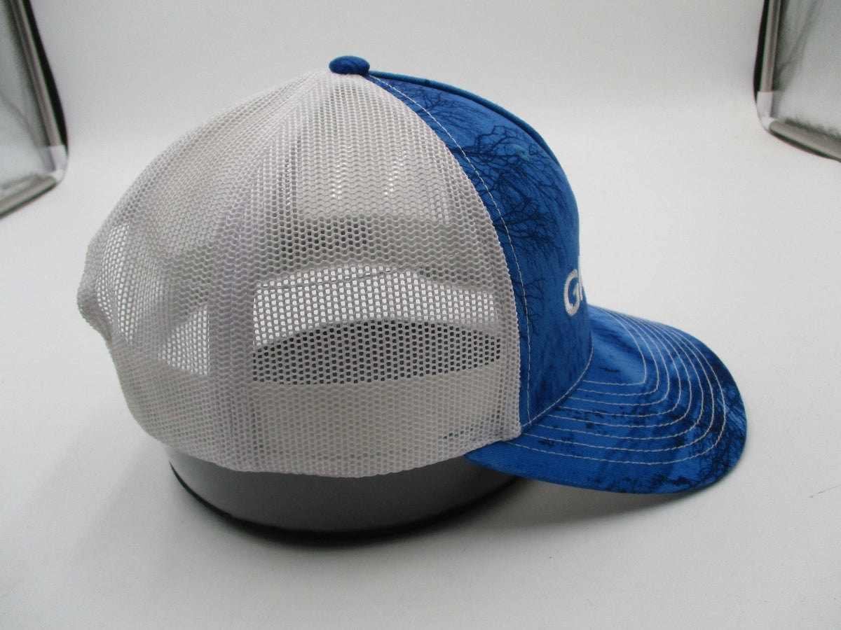 Garmin Hat Cap Snap Back Mens One Size Blue Camo Mesh Trucker Richardson 112PFP8