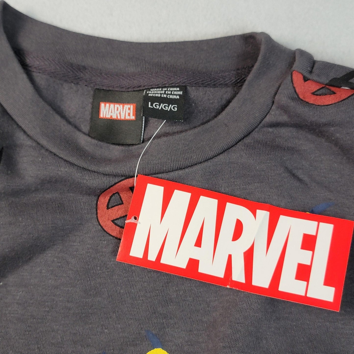 Marvel Sweatshirt Mens Large Gray XMen Wolverine Magneto Comics Crewneck