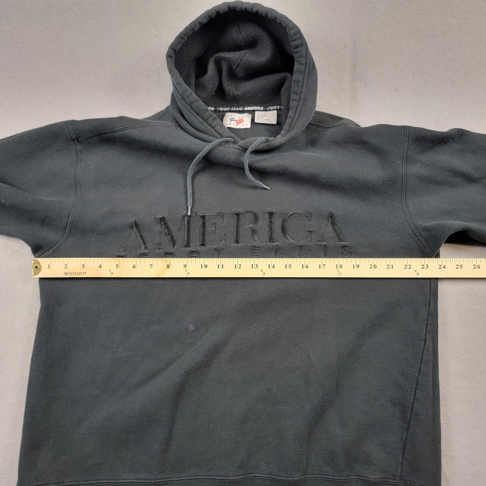 America Perry Ellis Men's Black Pullover Hoodie  Size L