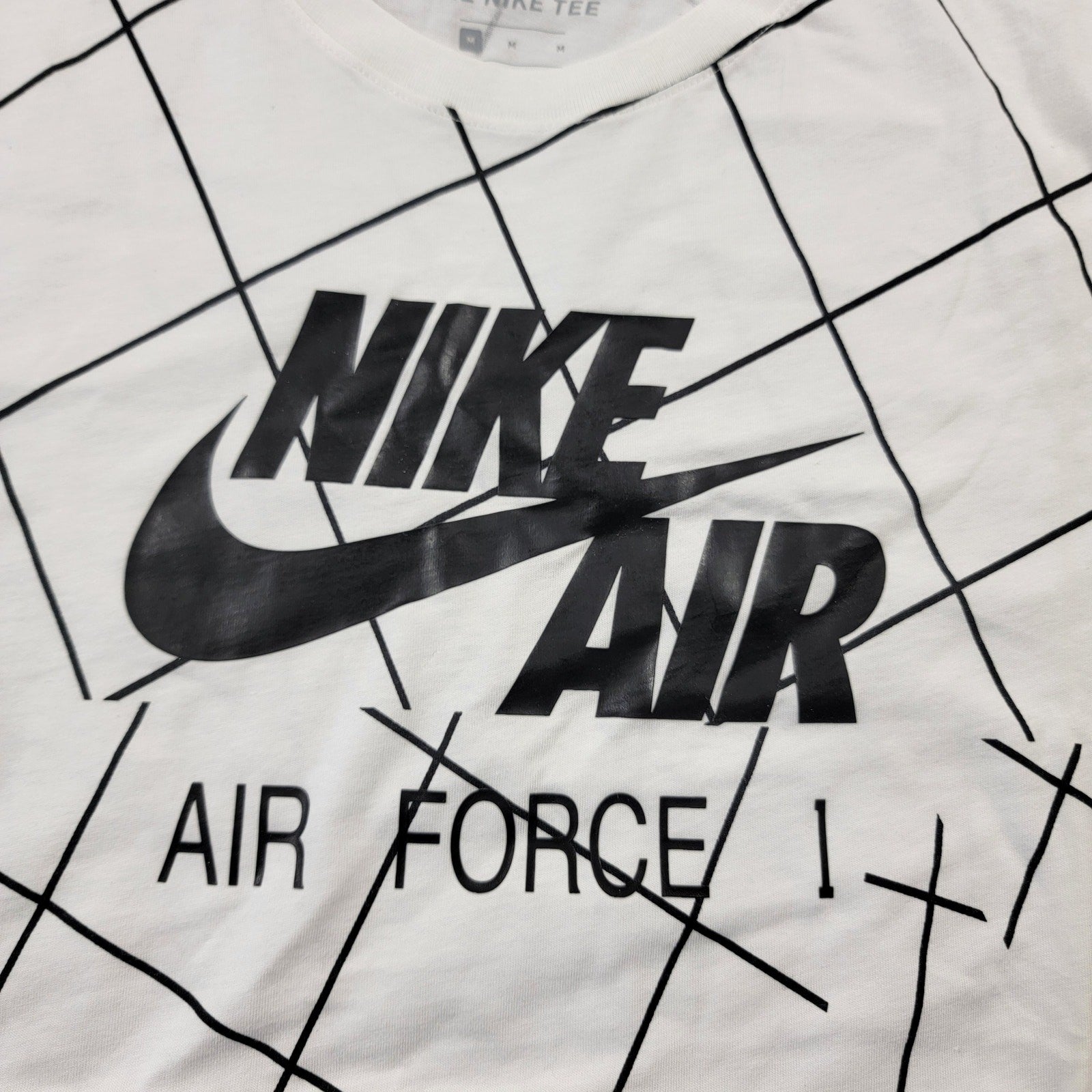 Nike Air Force 1 Sportswear Graphic Tee Mens Medium White NWT 911926100 4453