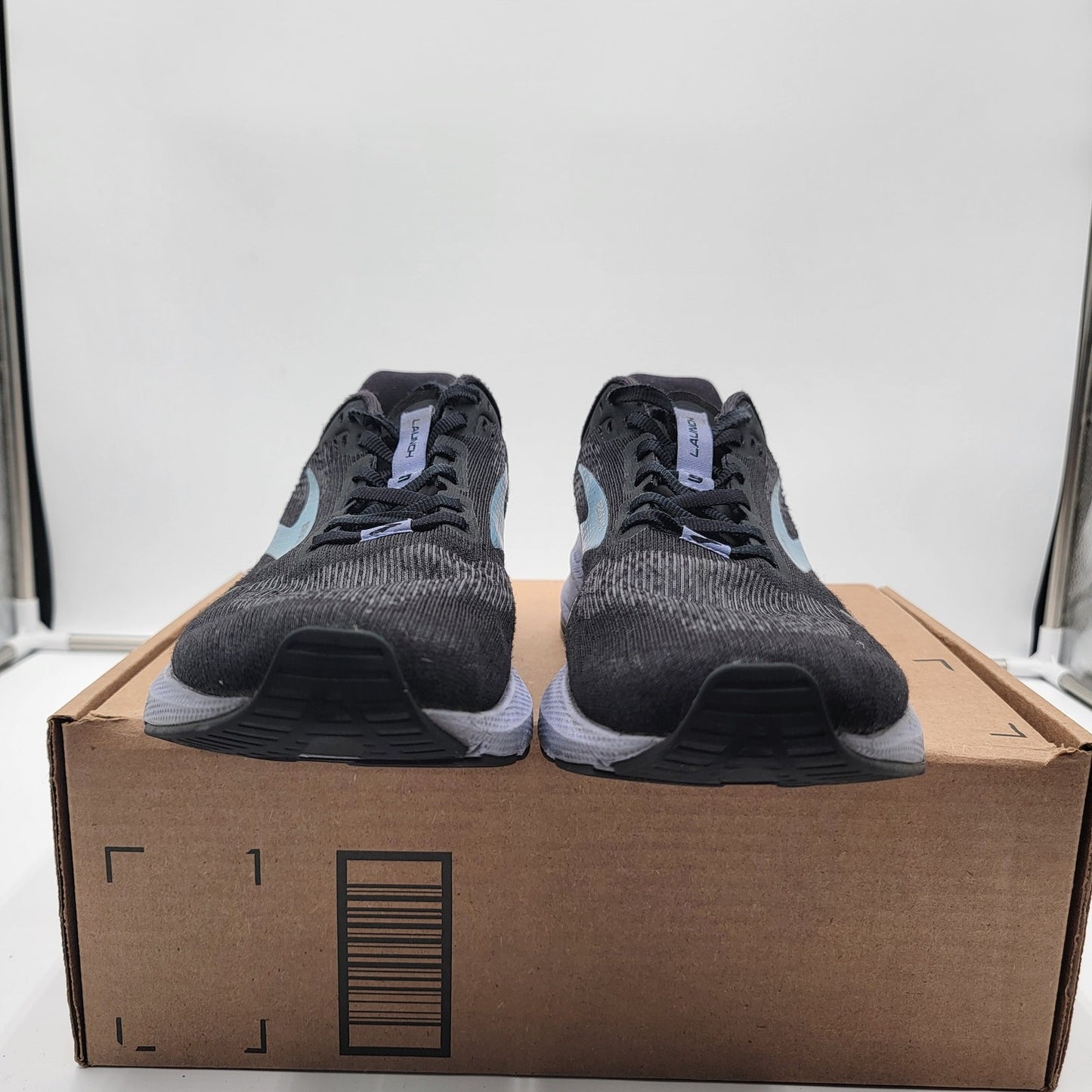 Brooks Wmns Launch 9 'Black Ebony Purple' Sz 10 120373 1B 060