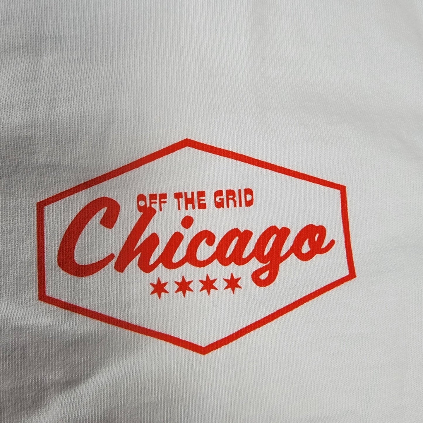 John Summit Open Late Chicago Tee Light Blue Medium New 100% Cotton