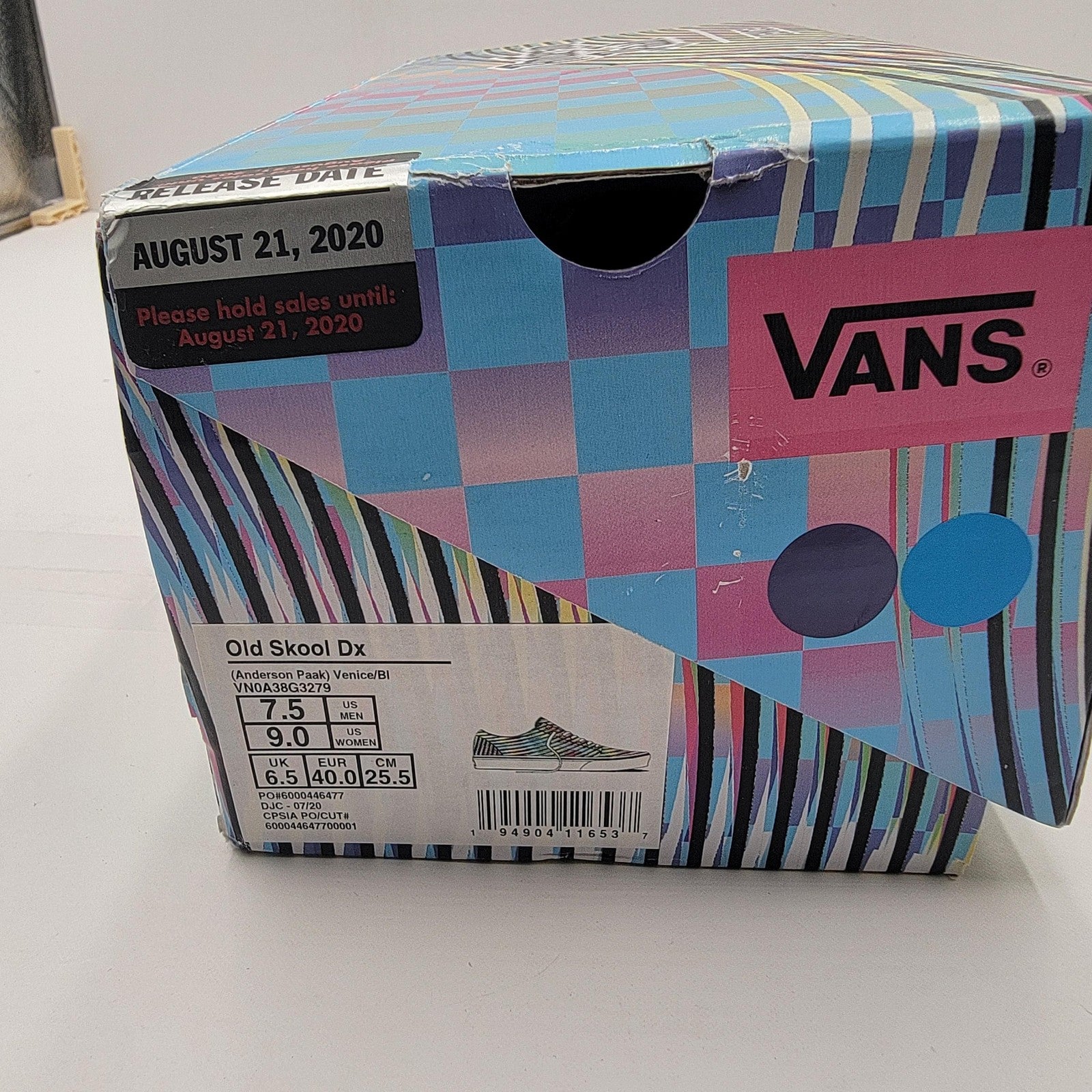 Vans Old Skool Dx Shoes Mens Size 7.5 Anderson Paak Venice Limited Edition8