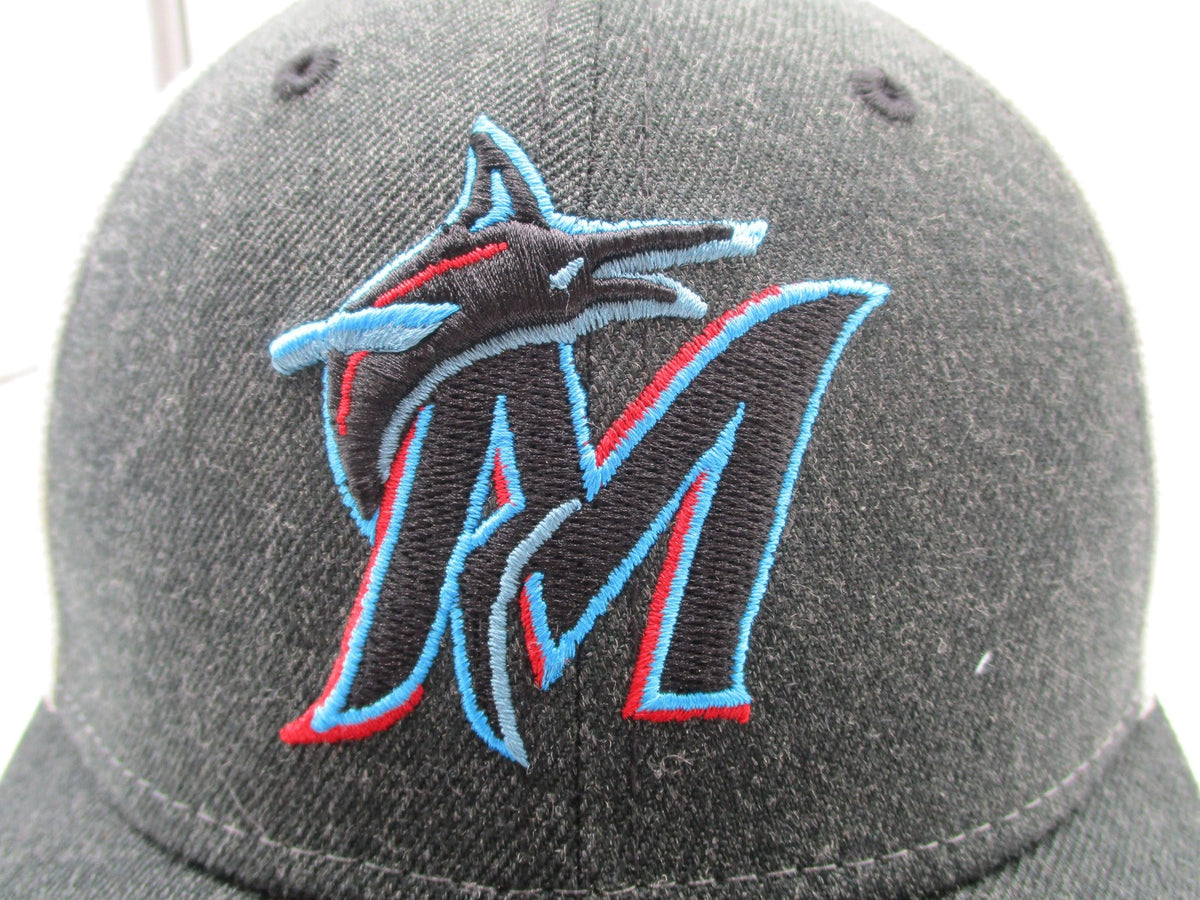 Miami Marlins Hat Cap Fitted Mens Large Gray MLB Baseball 39THIRTY New Era2