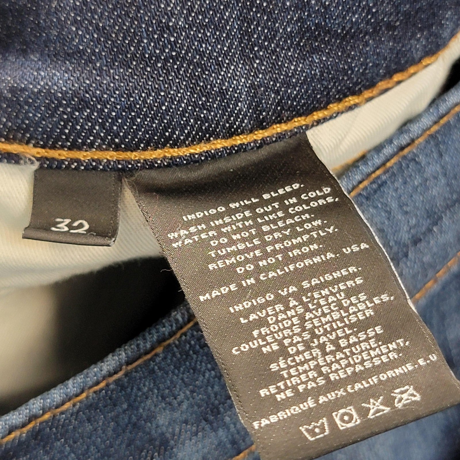 J Brand Jeans Mens 32 Blue Kane Slim Straight Stretch Indigo Denim Made USA 11843
