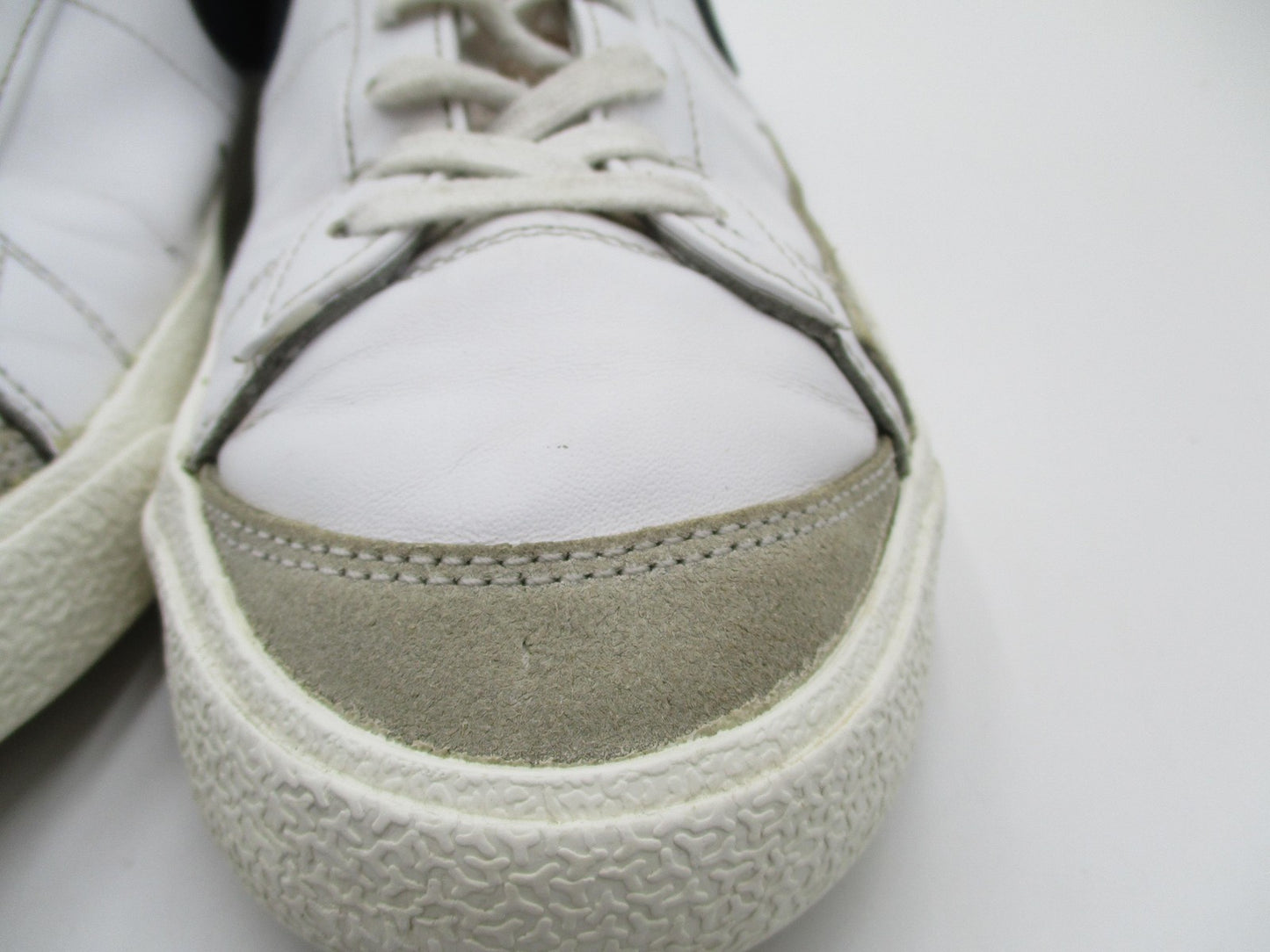 Nike Blazer Low '77 Shoes Mens Size 10.5 White Black Leather Sneakers DA6364-1013