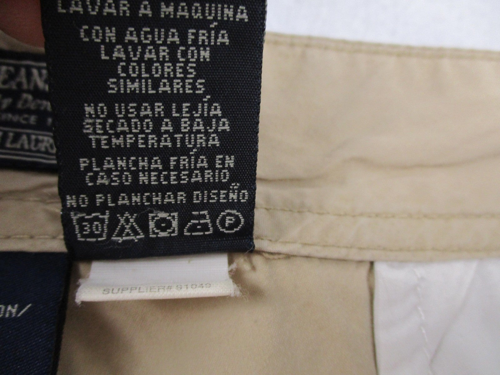 Polo Jeans Company Cargo Shorts Mens 40 Beige USA Flag Ralph Lauren 11 Inseam4