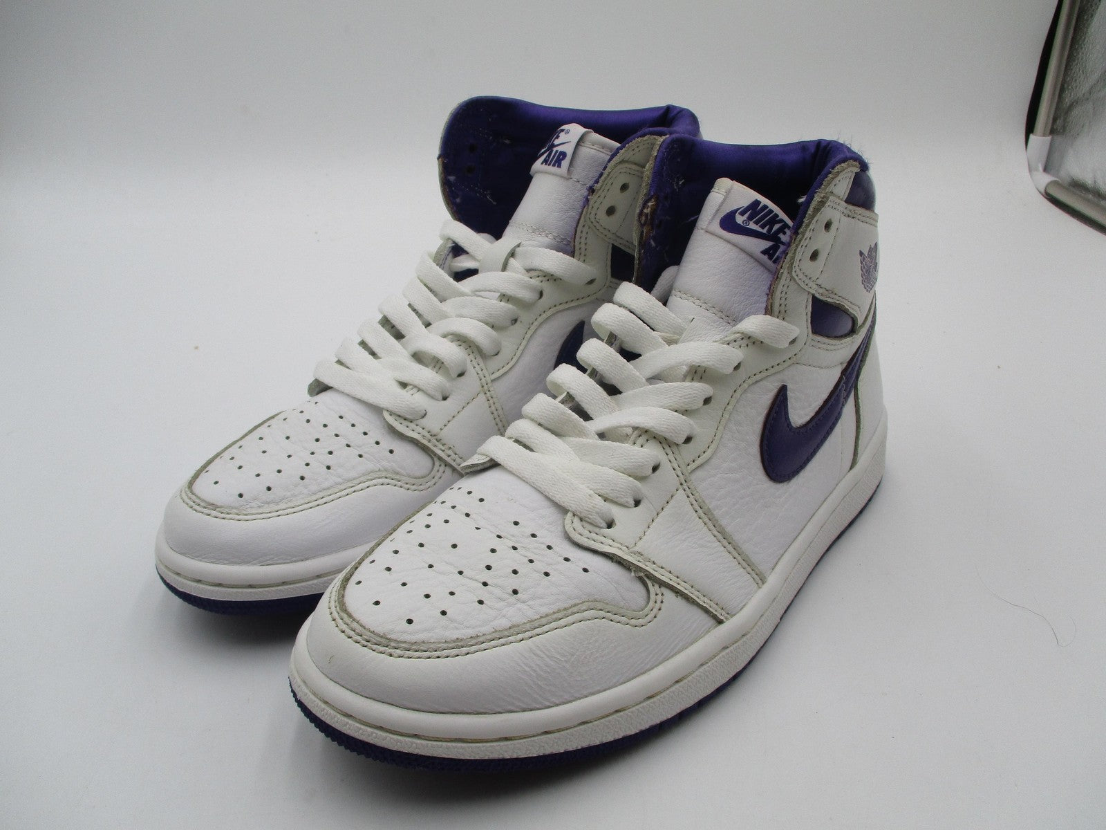 Nike Air Jordan 1 High OG Shoes Womens Size 7.5 White Court Purple CD0461-1510