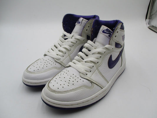 Nike Air Jordan 1 High OG Shoes Womens Size 7.5 White Court Purple CD0461-1510