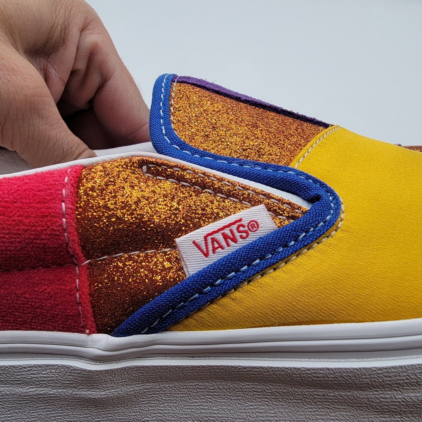 Vans Classic SlipOn (Pride) Patchwork Sz 9M/10.5W VN0A33TB44B15