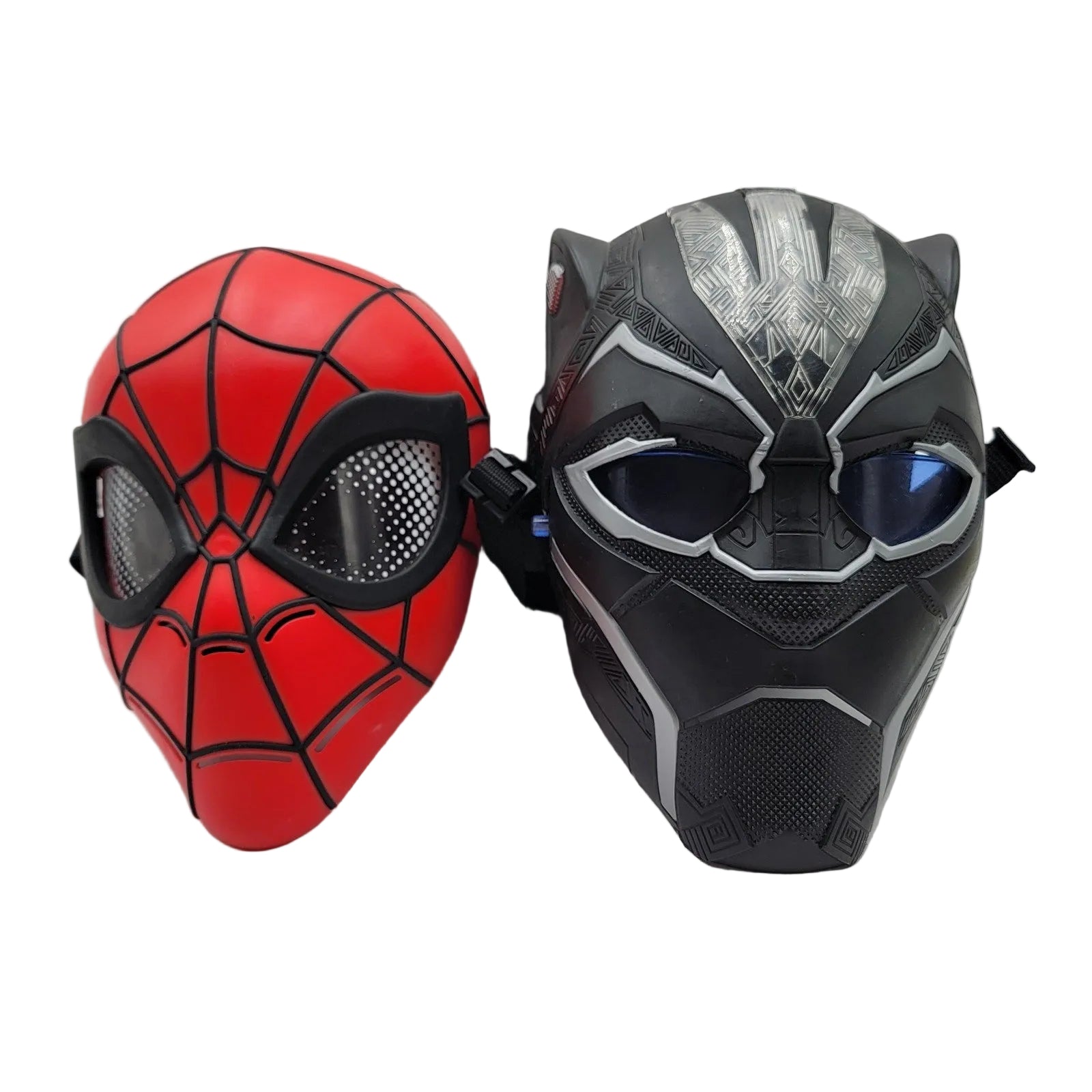 Spiderman Mask and Black Panther Light Up Mask 2 Pack Bundle0