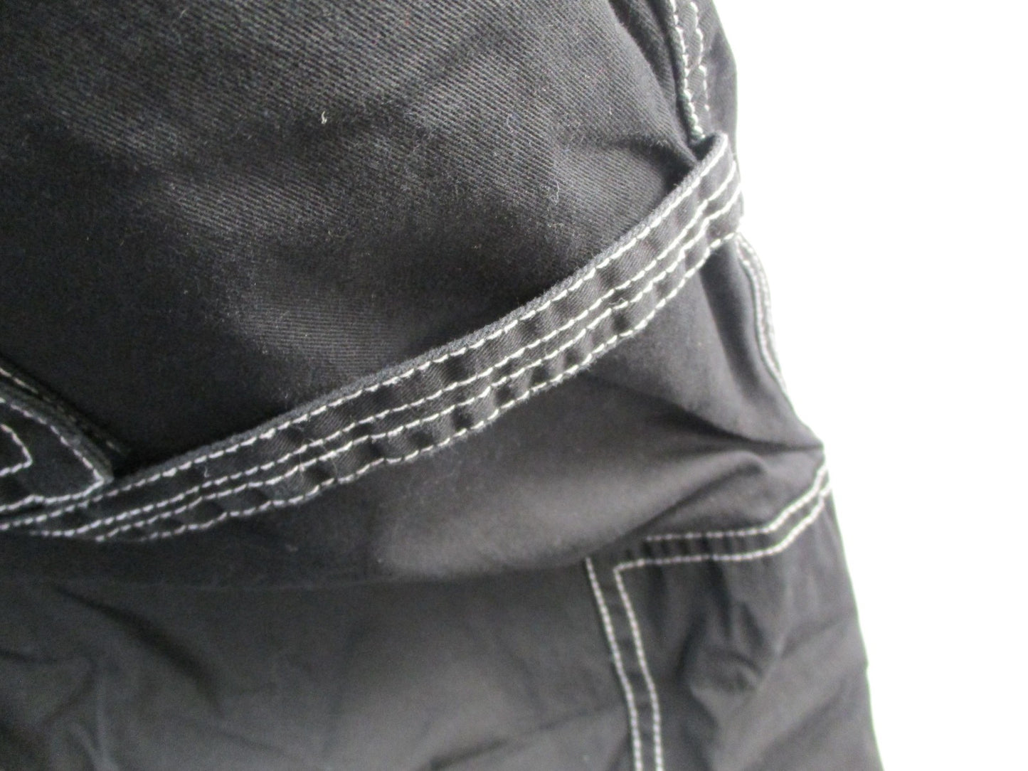 Poster Grl Pants Womens 3X Black Capri Wide Leg Cargo Zip Pockets Twill 14307