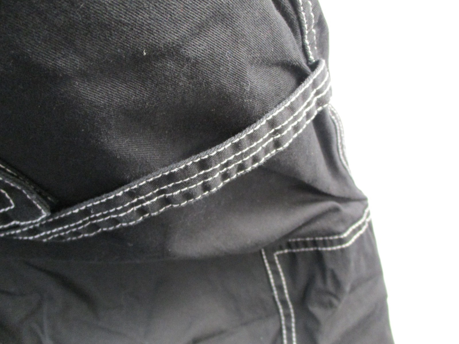Poster Grl Pants Womens 3X Black Capri Wide Leg Cargo Zip Pockets Twill 14307