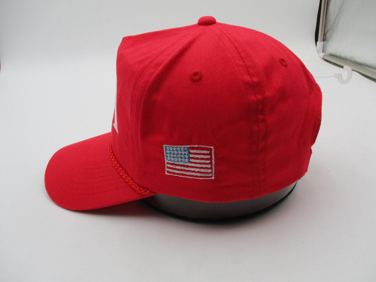 Cobra Hat Cap Snap Back Mens One Size Red USA 45 Flag Embroidered Twill Rope4
