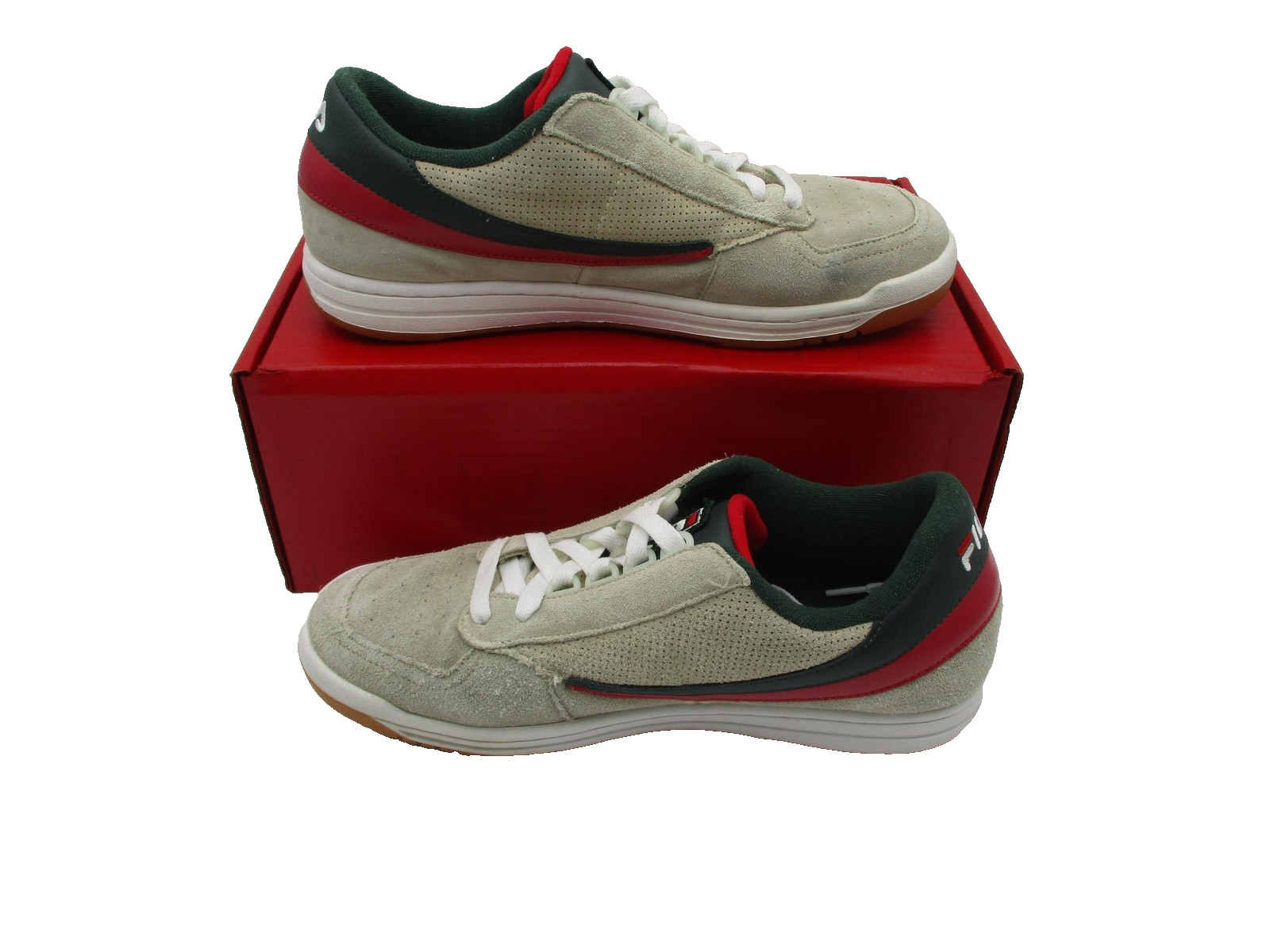 Fila Original Fitness Mens Sz 10.5 Beige Leather LoTop Sneaker 1TM00030898 1Q43