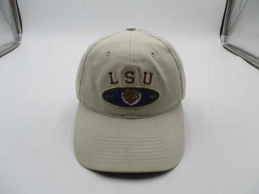 LSU Tigers Hat Cap Strap Back One Size Beige NCAA Football Twins Enterprise Mens0