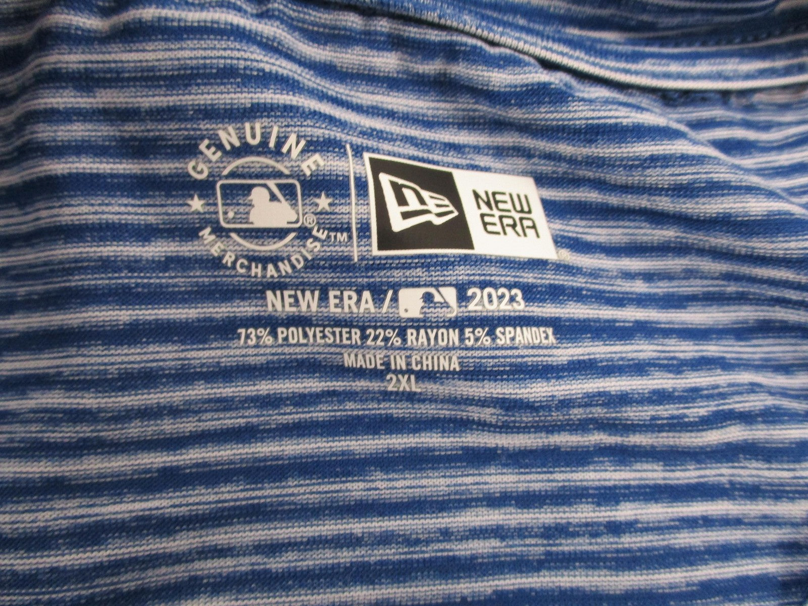 New York Mets Shirt Womens 2XL Blue White Striped MLB Baseball New Era Tee 15006