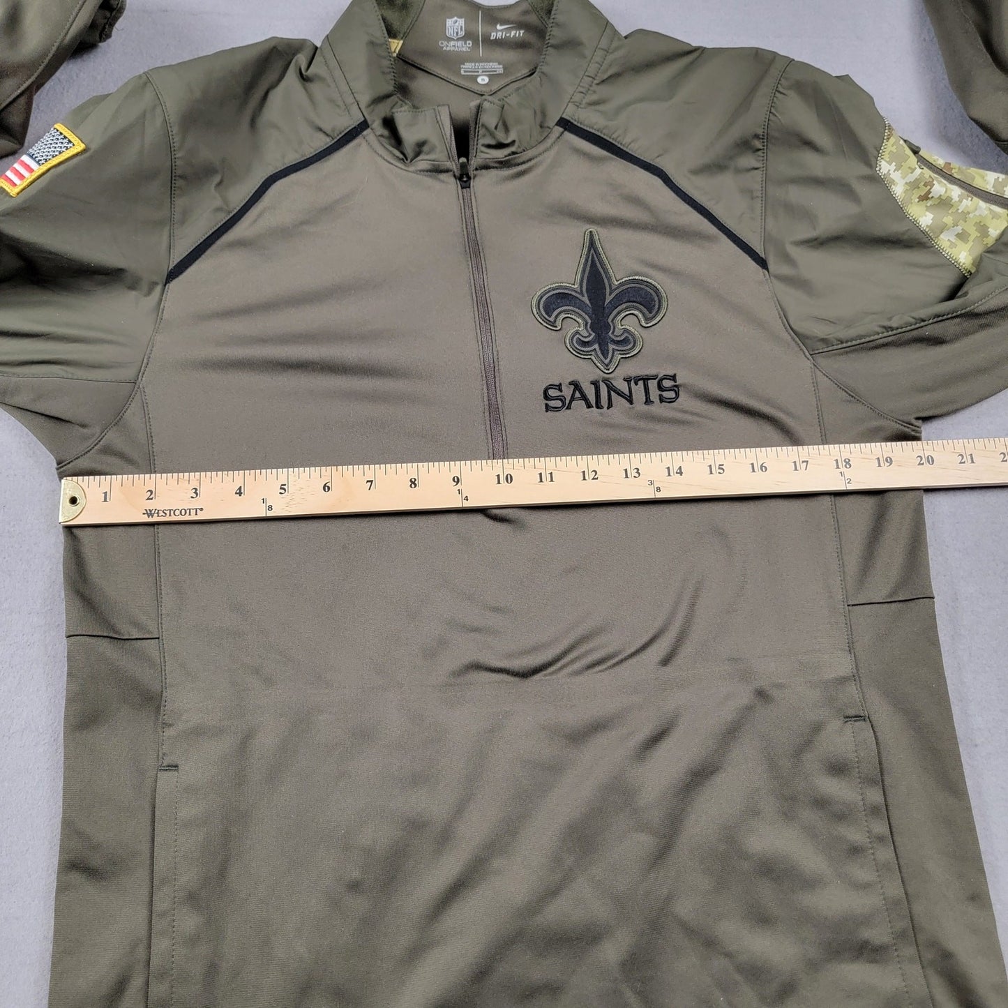 Nike DriFit New Orleans Saints Salute to Service Zip Up Sz S