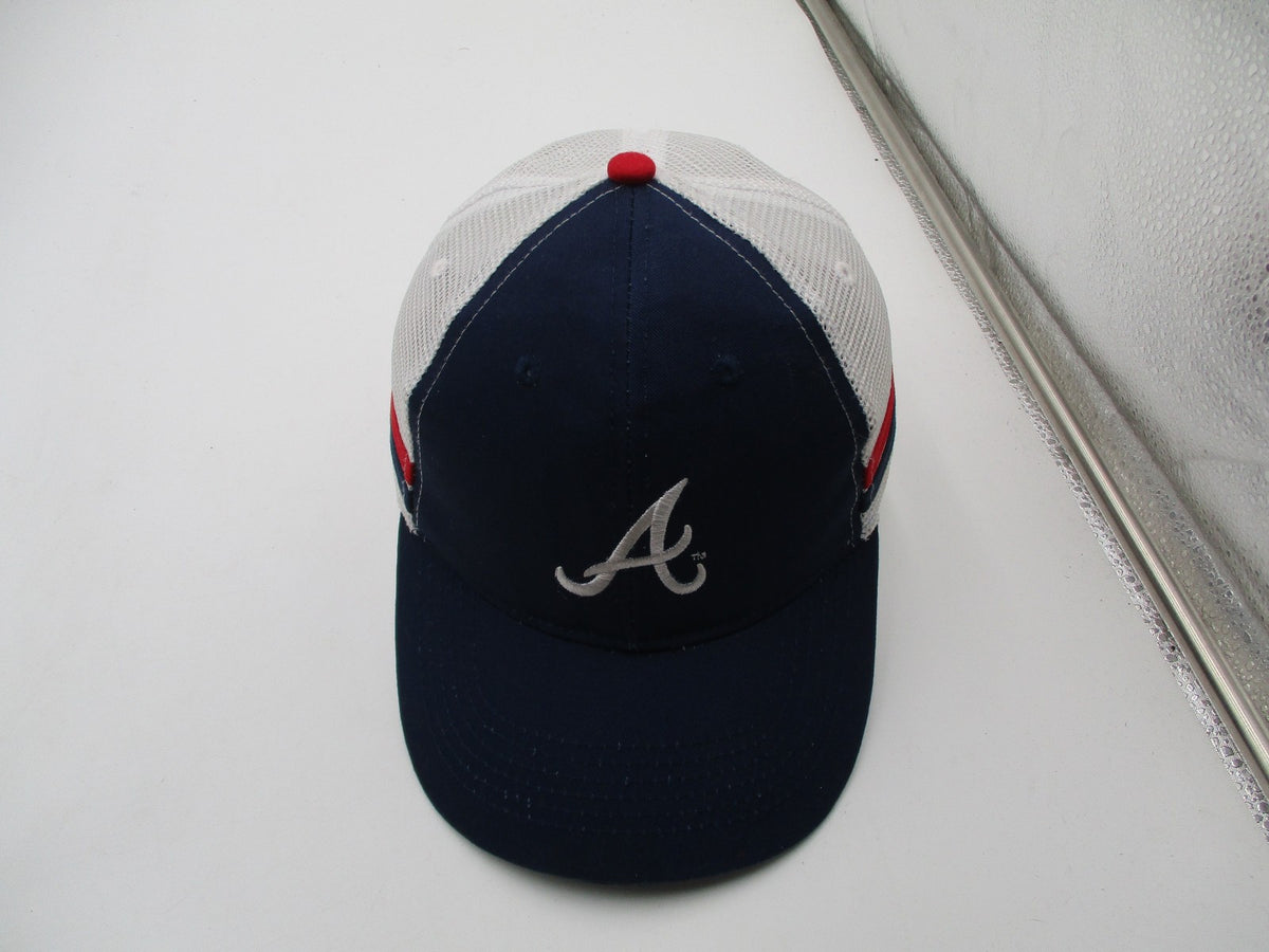 Atlanta Braves Hat Cap Snap Back One Size Blue MLB Baseball Mens Mesh Trucker7