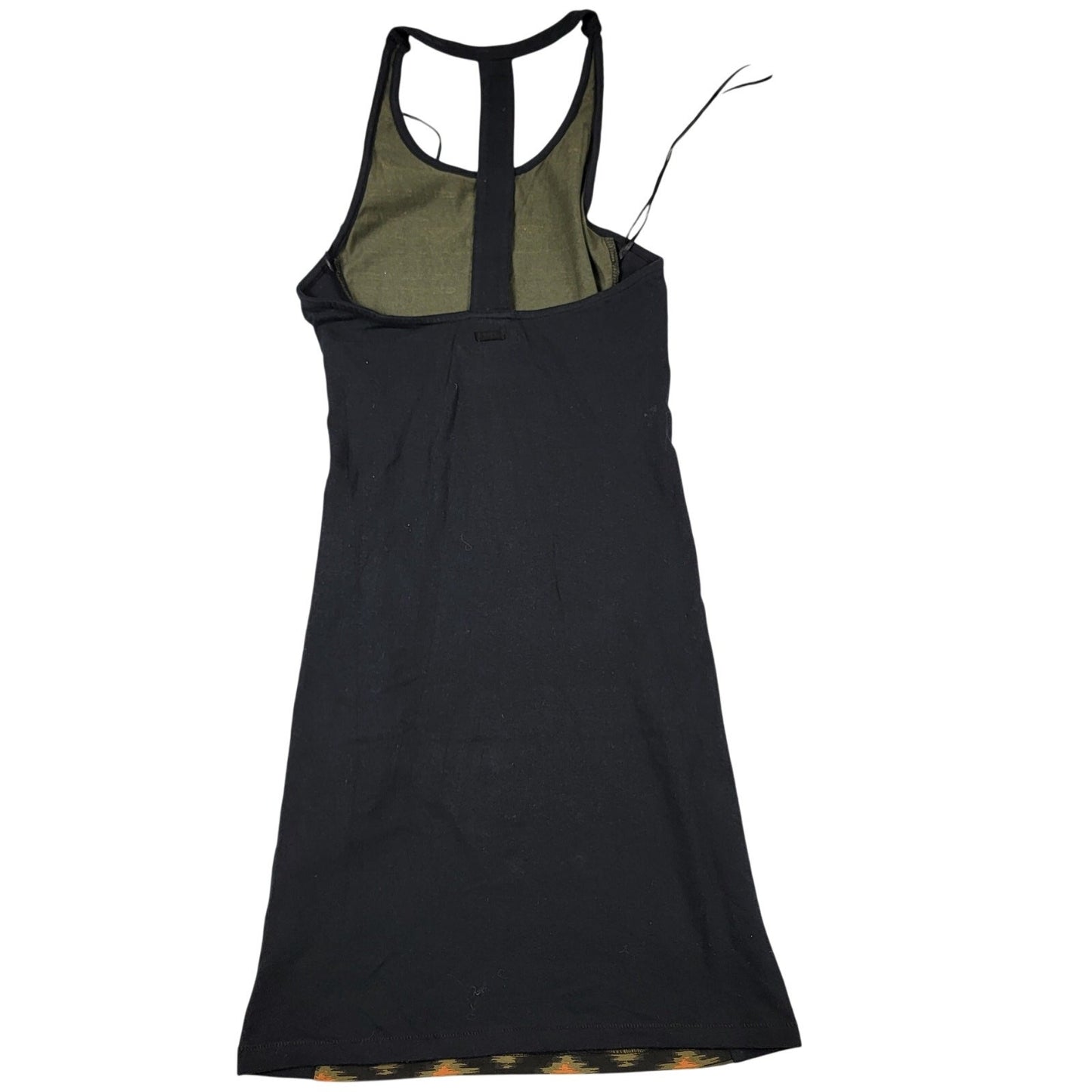 OBEY Propaganda XS Bodycon Tank Dress Racerback Black Olive Ikat Print
