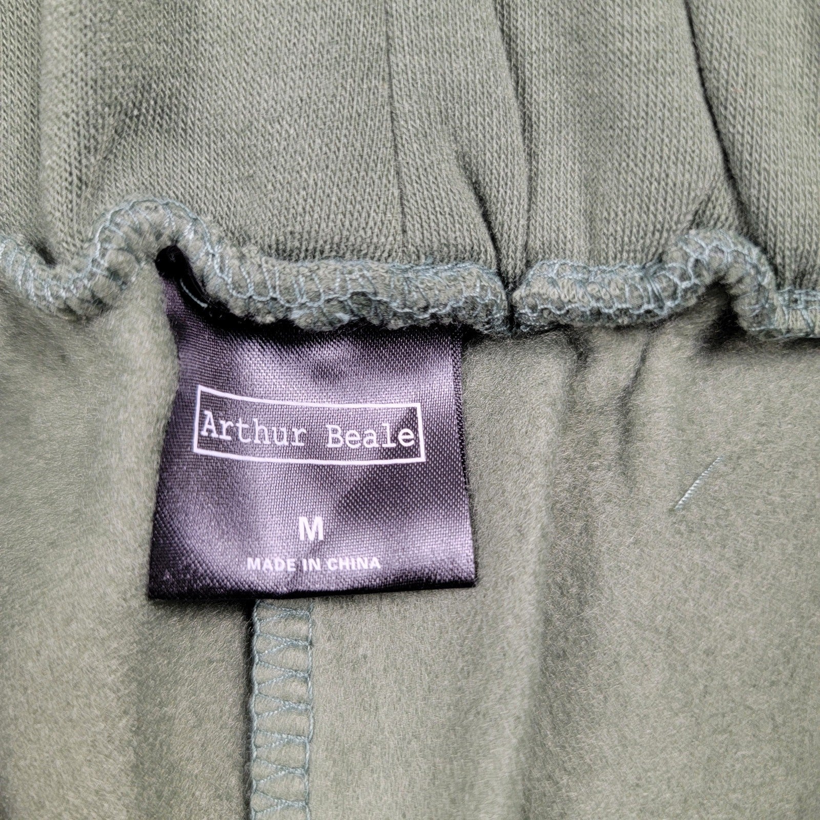 Arthur Beale Olive Fleece Shorts Size M Men's Casual Sweat Shorts2