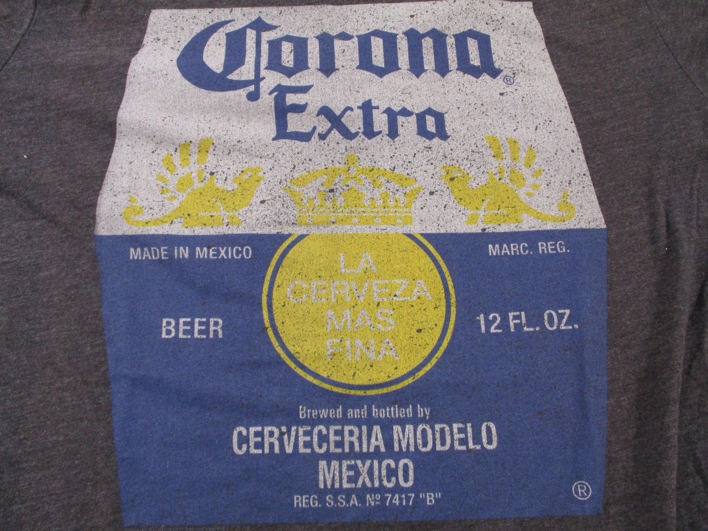 Corona Extra Shirt Mens XL Gray Bella + Canvas Beer Label Mexico Graphic Tee6