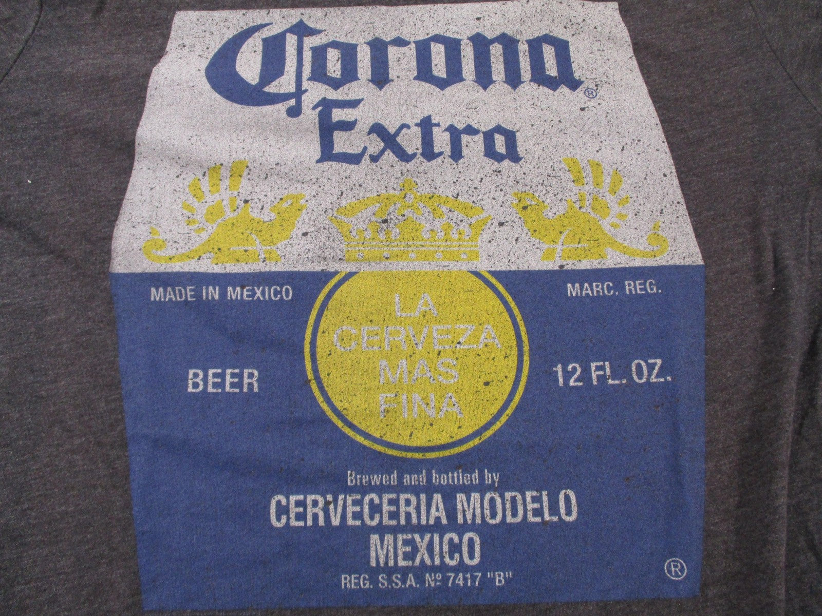 Corona Extra Shirt Mens XL Gray Bella + Canvas Beer Label Mexico Graphic Tee6