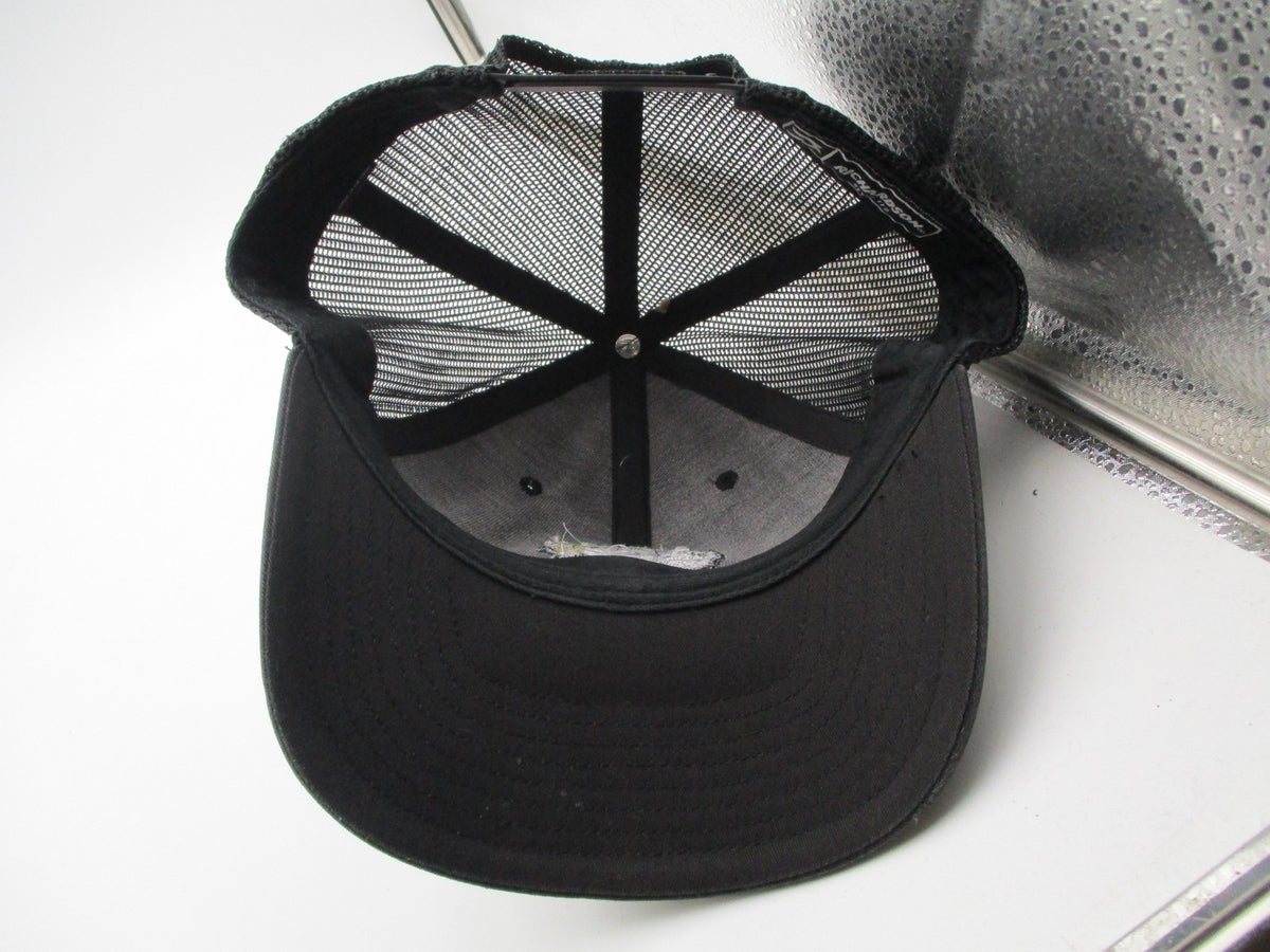 Richardson Hat Cap Snap Back Mens One Size Black Mesh Trucker Bulldog Logo 1129