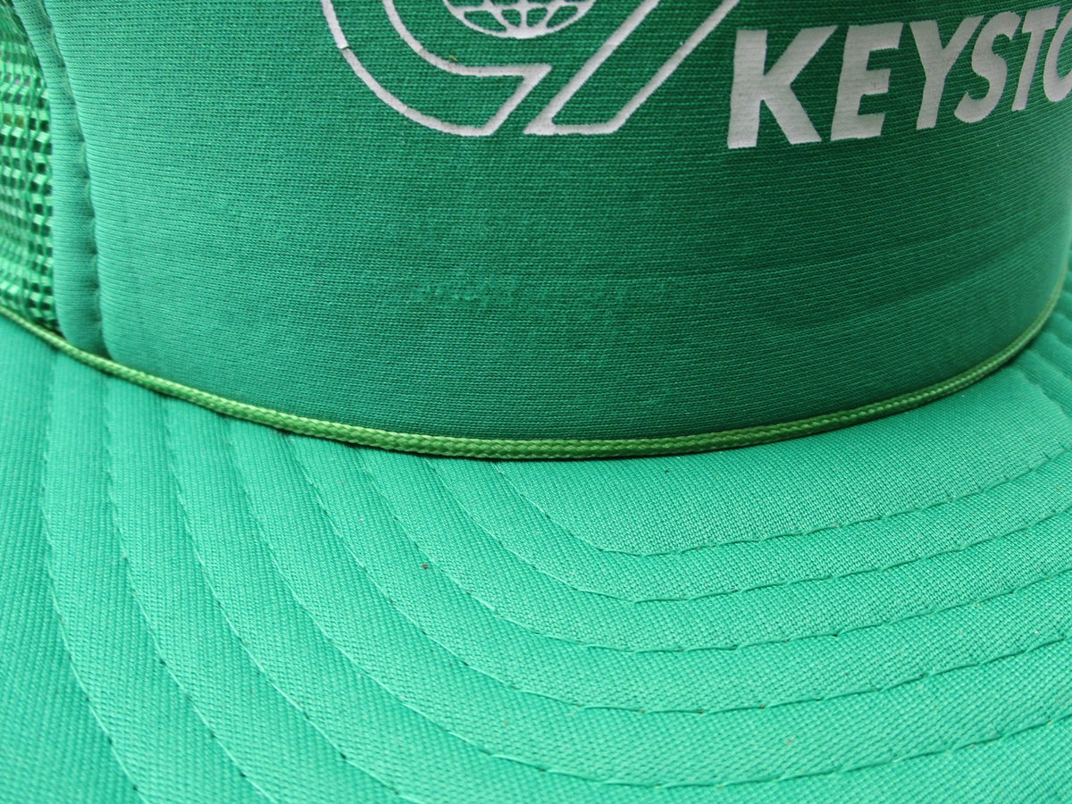 Vintage Con-Vey Keystone Hat Cap Snap Back Mens One Size Green Mesh Trucker2