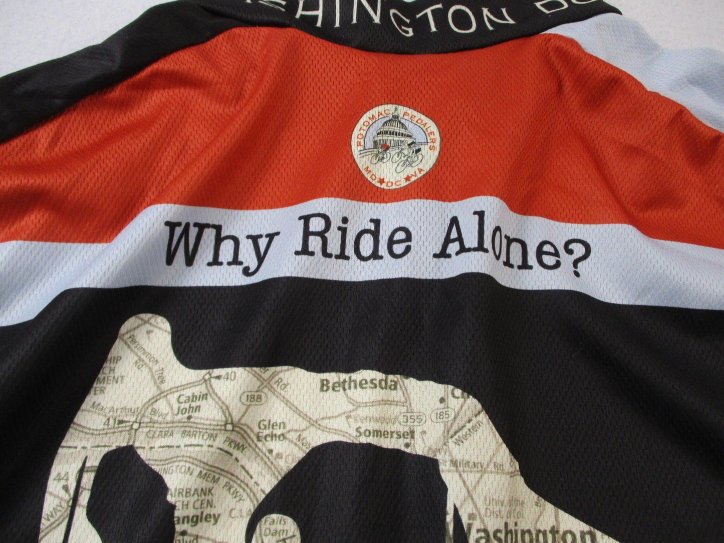 VOmax Potomac Pedalers Cycling Jersey Mens 4XL Washington DC Map Full Zip USA10