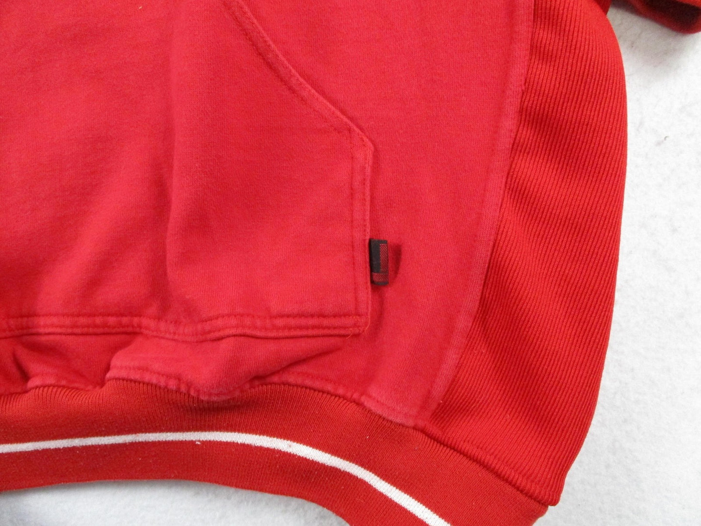 FUBU Hoodie Mens XL Red Pullover Fleece Sweatshirt Jeans Collection 05923